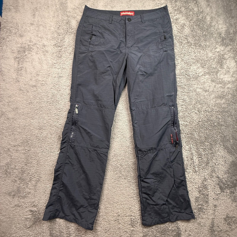 Vintage Union Bay Womens Ripstop Cargo Pants Bootcut 32x31 Gray Gorpcore Hiking